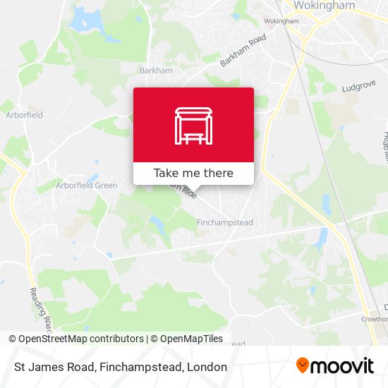 St James Road, Finchampstead map