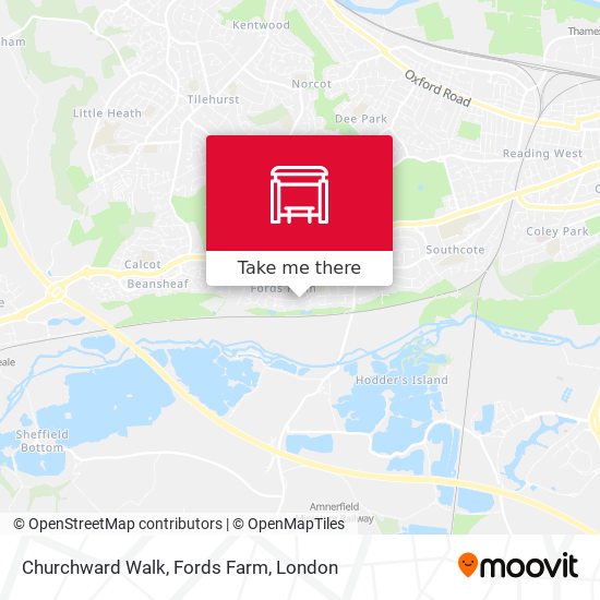 Churchward Walk, Fords Farm map