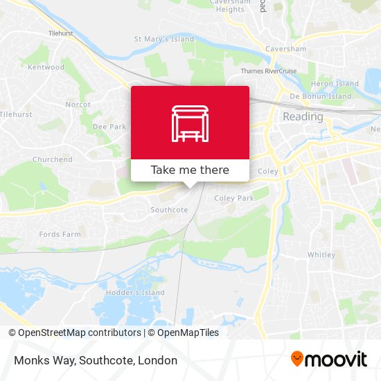 Monks Way, Southcote map