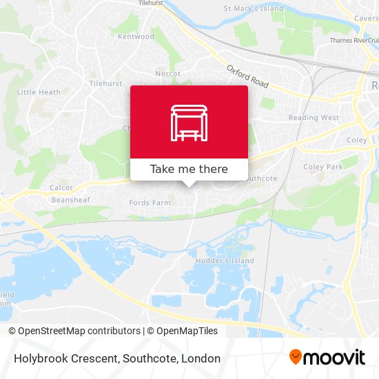 Holybrook Crescent, Southcote map