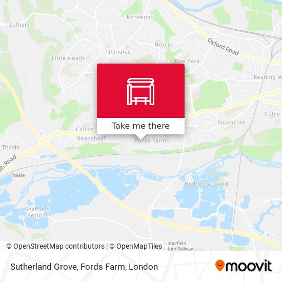 Sutherland Grove, Fords Farm map