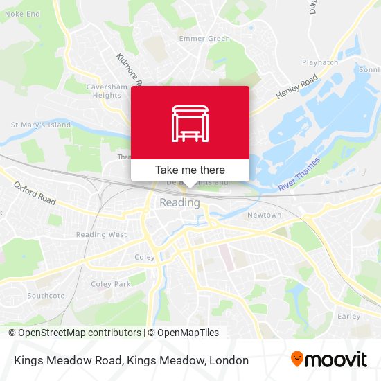 Kings Meadow Road, Kings Meadow map