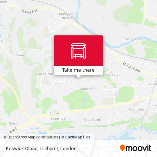Keswick Close, Tilehurst map