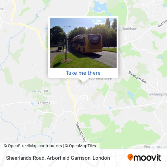 Sheerlands Road, Arborfield Garrison map