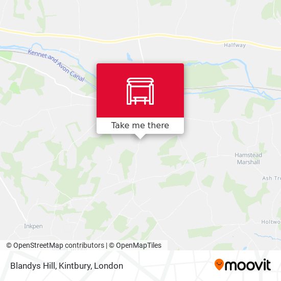 Blandys Hill, Kintbury map