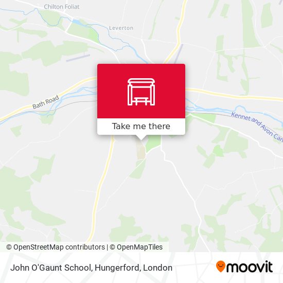 John O'Gaunt School, Hungerford map