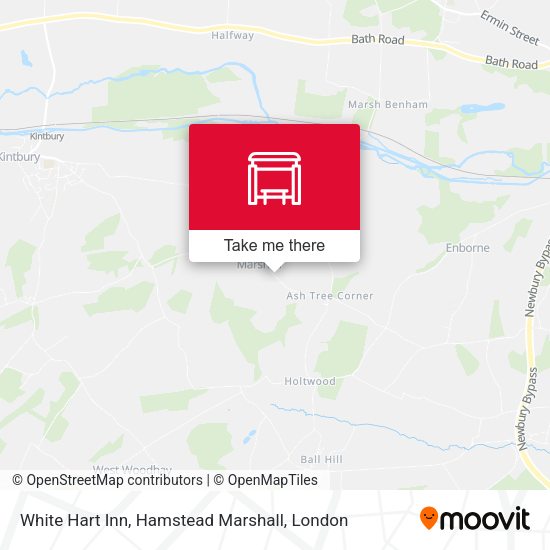 White Hart Inn, Hamstead Marshall map
