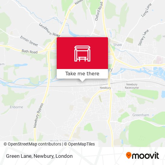 Green Lane, Newbury map