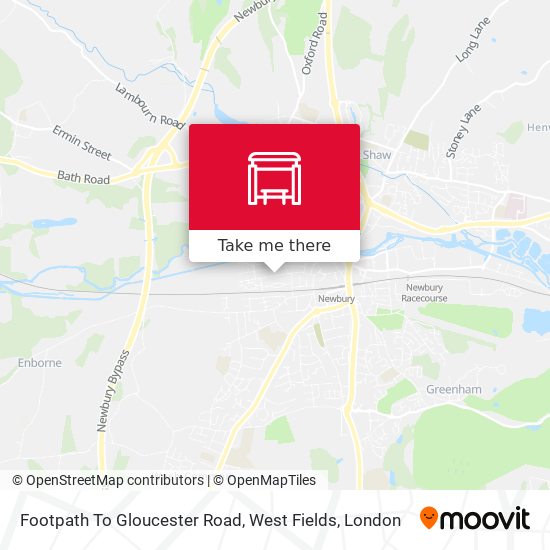 Footpath To Gloucester Road, West Fields map