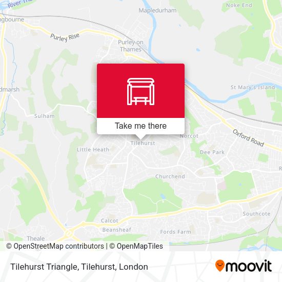 Tilehurst Triangle, Tilehurst map