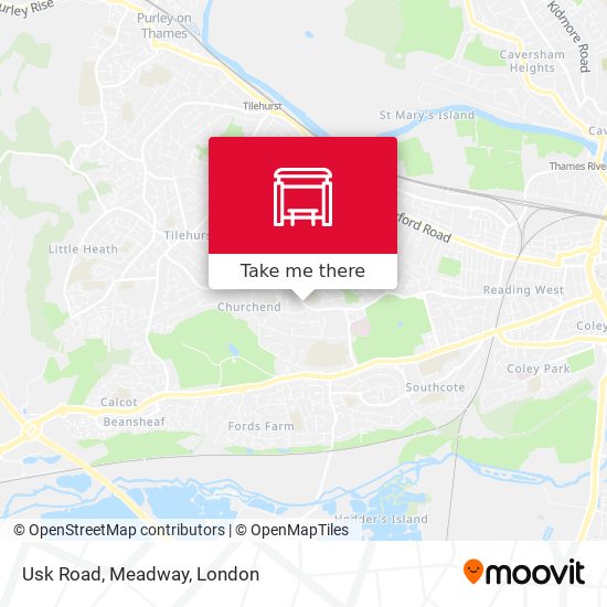 Usk Road, Meadway map