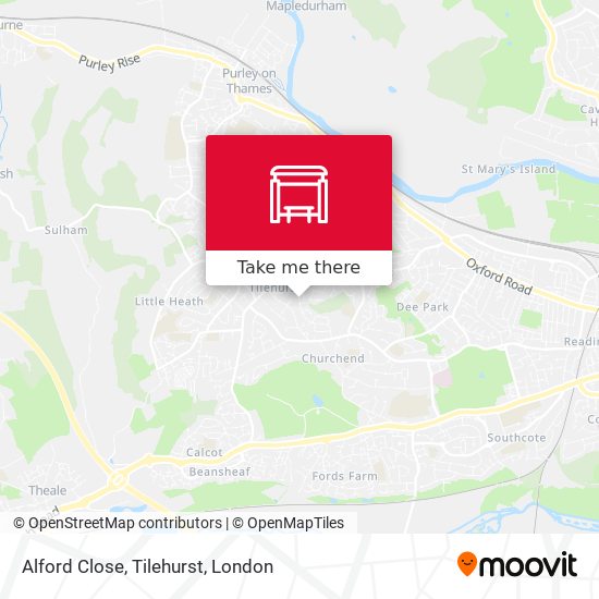 Alford Close, Tilehurst map