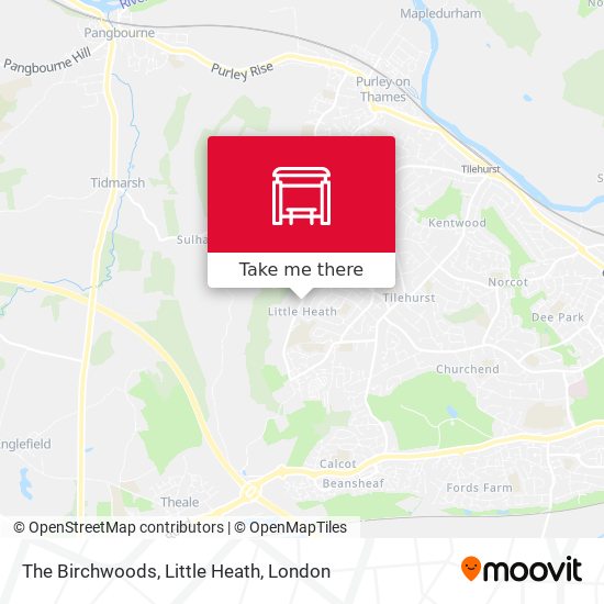 The Birchwoods, Little Heath map