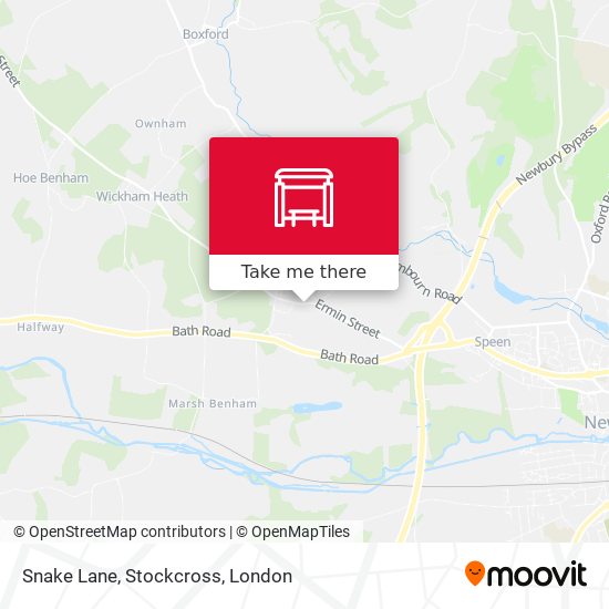 Snake Lane, Stockcross map