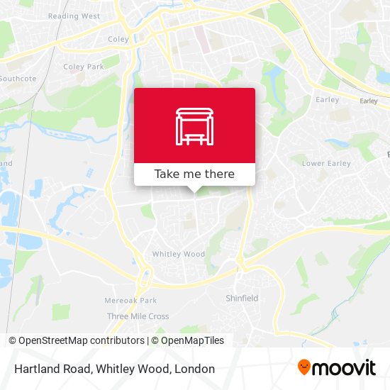 Hartland Road, Whitley Wood map