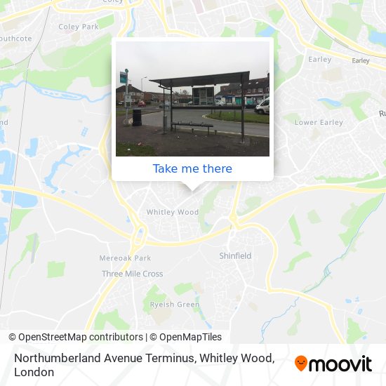 Northumberland Avenue Terminus, Whitley Wood map
