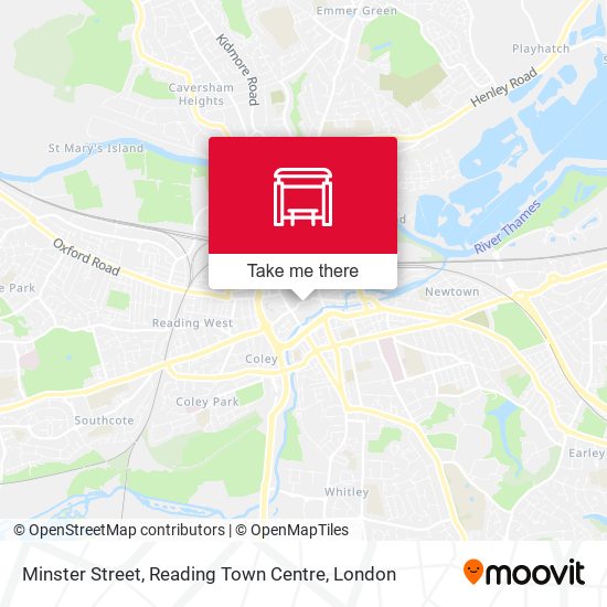 Minster Street, Reading Town Centre map