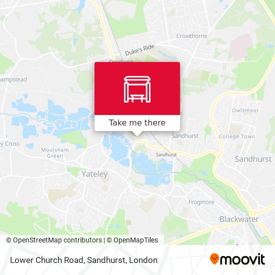 Lower Church Road, Sandhurst map