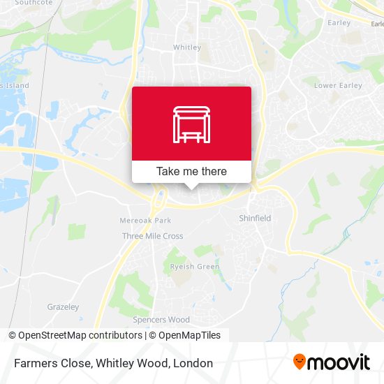 Farmers Close, Whitley Wood map