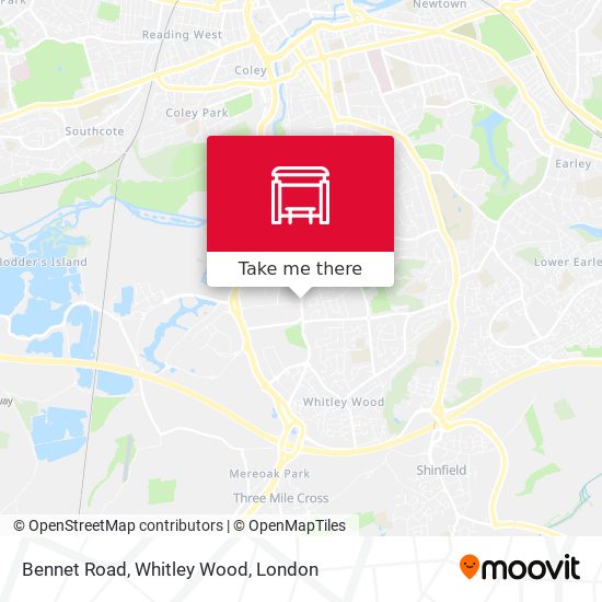 Bennet Road, Whitley Wood map