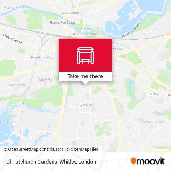 Christchurch Gardens, Whitley map