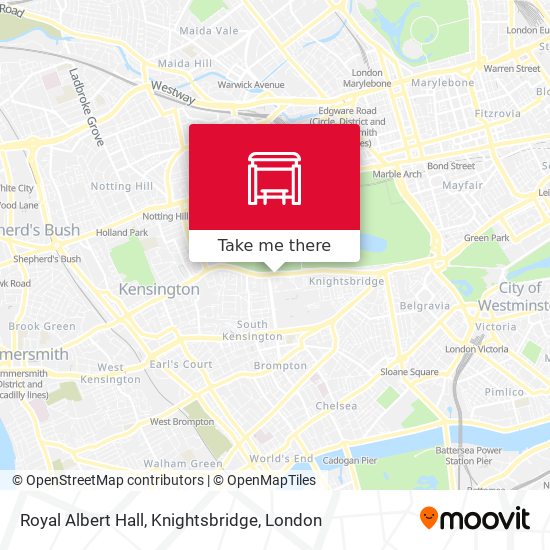 Royal Albert Hall, Knightsbridge map
