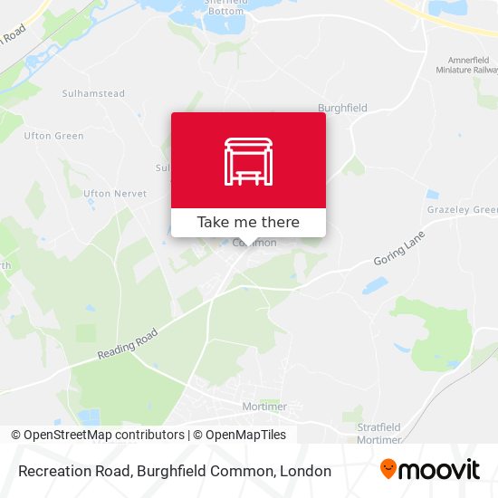 Recreation Road, Burghfield Common map