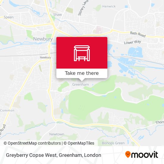 Greyberry Copse West, Greenham map