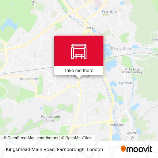 Kingsmead Main Road, Farnborough map