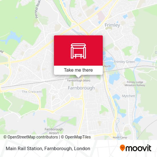 Main Rail Station, Farnborough map