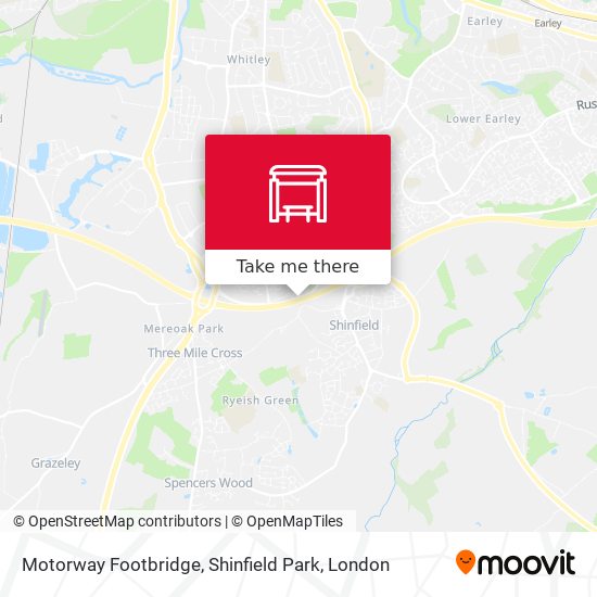 Motorway Footbridge, Shinfield Park map