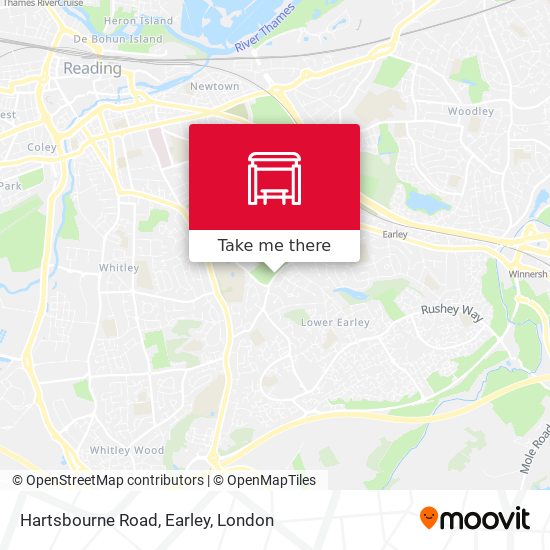Hartsbourne Road, Earley map