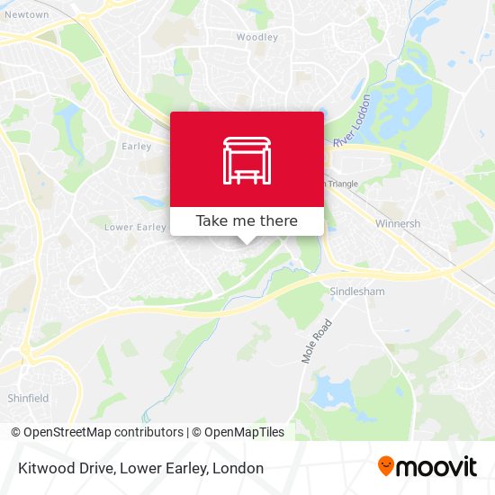 Kitwood Drive, Lower Earley map