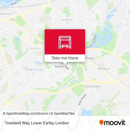 Toseland Way, Lower Earley map