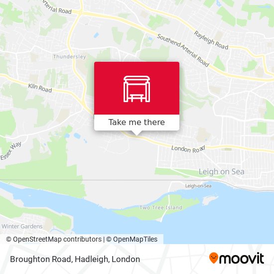 Broughton Road, Hadleigh map