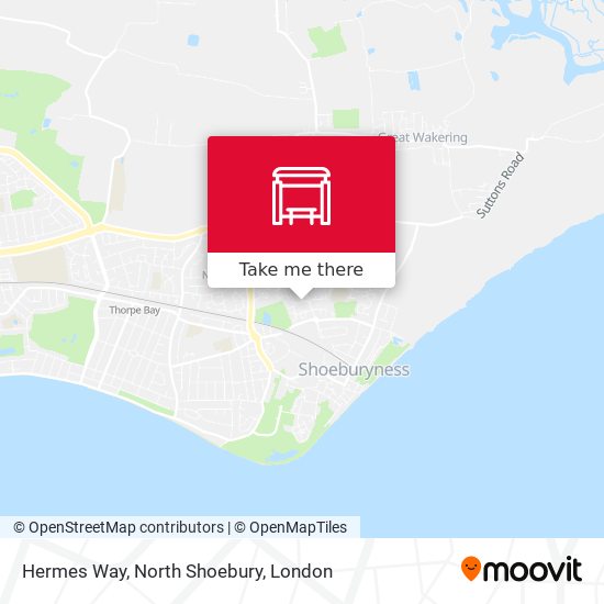 Hermes Way, North Shoebury map