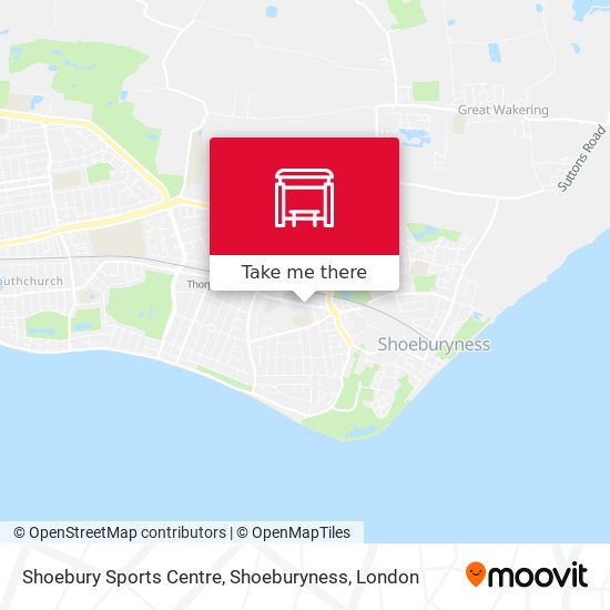 Shoebury Sports Centre, Shoeburyness map