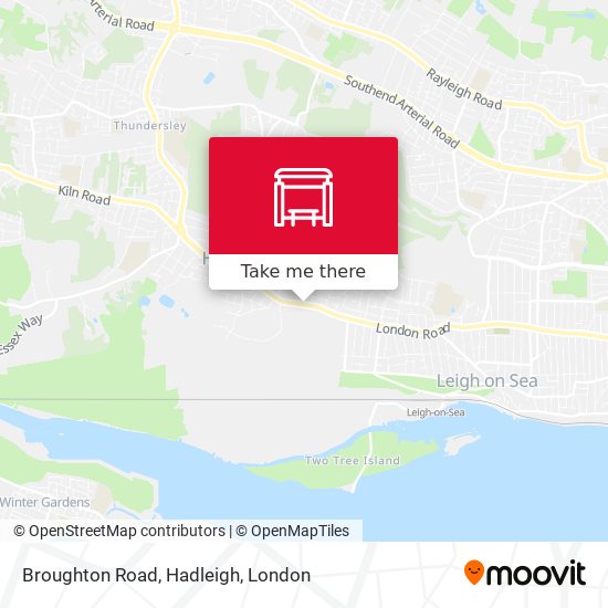 Broughton Road, Hadleigh map