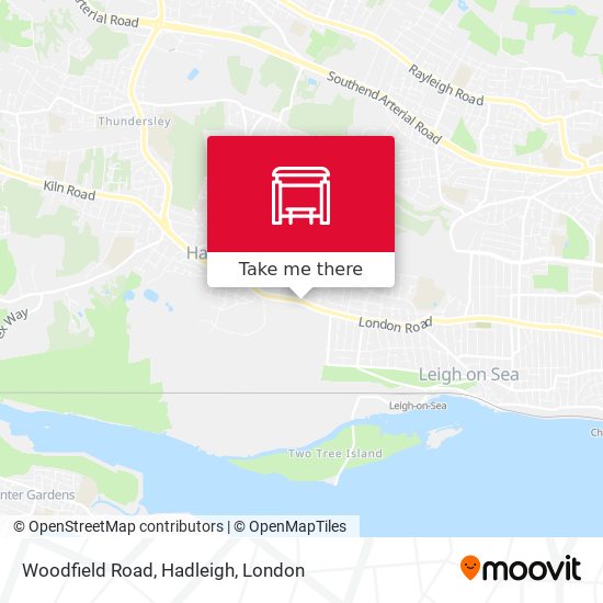 Woodfield Road, Hadleigh map