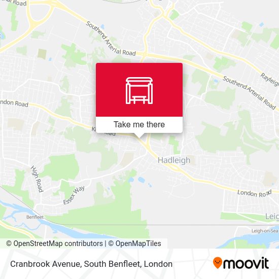 Cranbrook Avenue, South Benfleet map