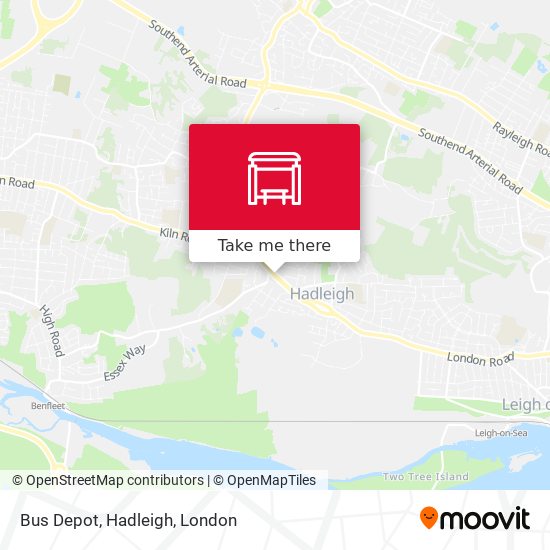 Bus Depot, Hadleigh map