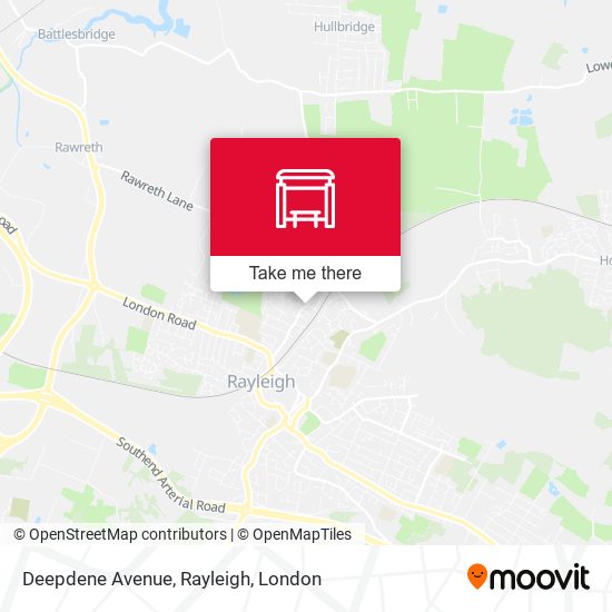 Deepdene Avenue, Rayleigh map