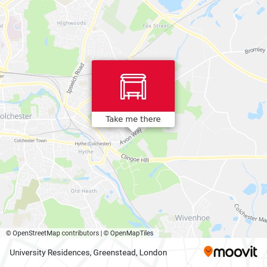 University Residences, Greenstead map