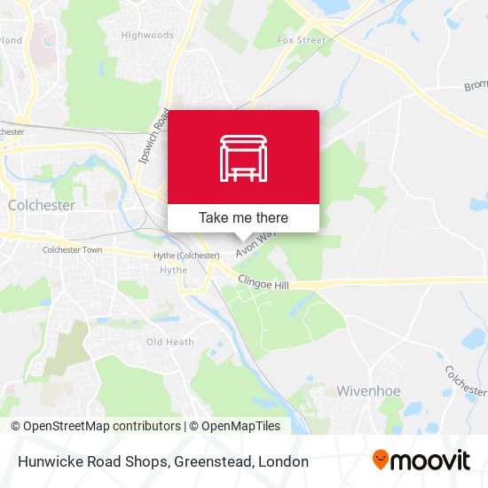 Hunwicke Road Shops, Greenstead map