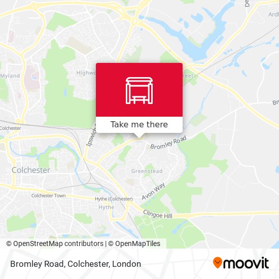 Bromley Road, Colchester map