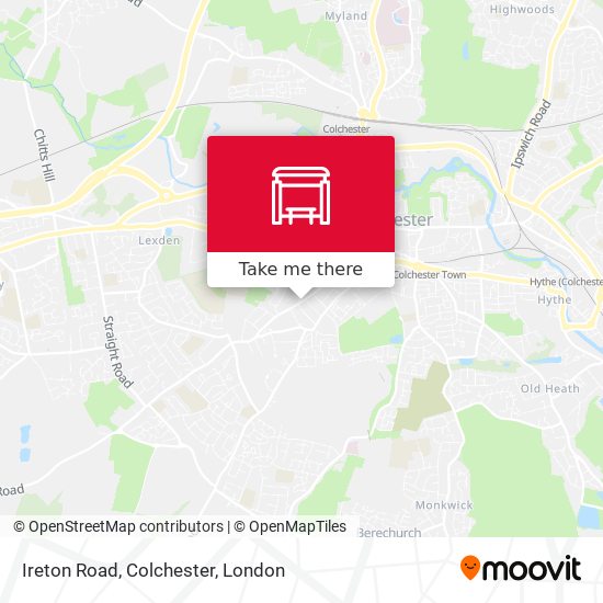 Ireton Road, Colchester map