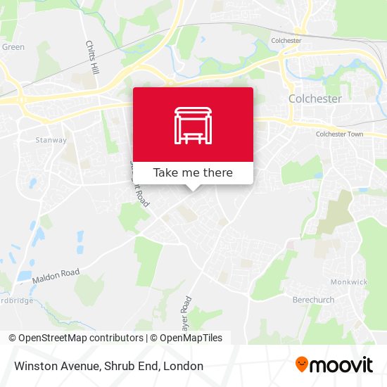 Winston Avenue, Shrub End map