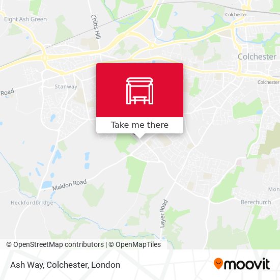 Ash Way, Colchester map