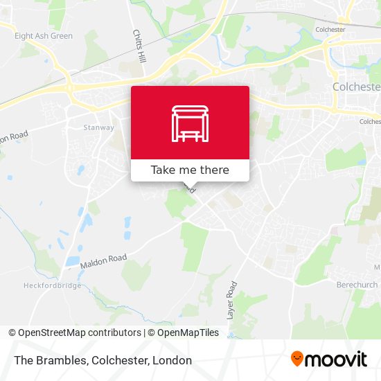 The Brambles, Colchester map