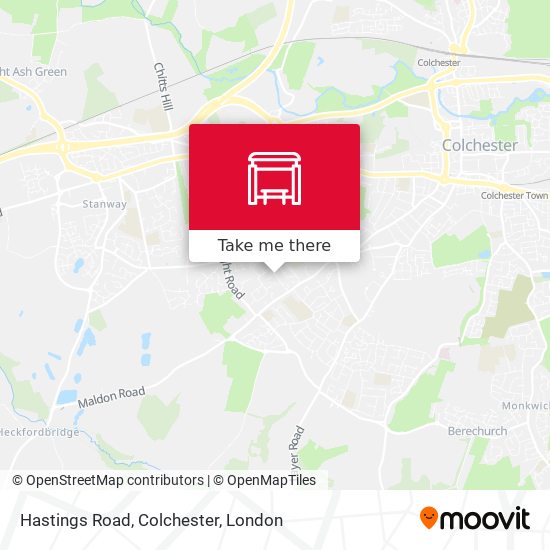 Hastings Road, Colchester map